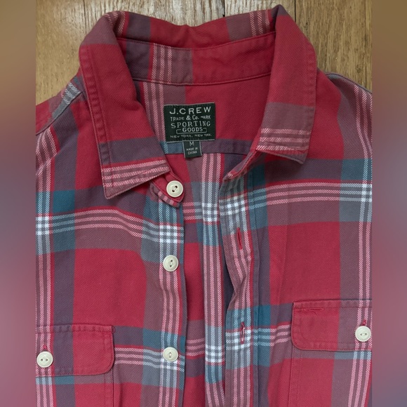 JCrew Trade & Co Sporting Goods midweight flannel workShirt - Picture 2 of 2